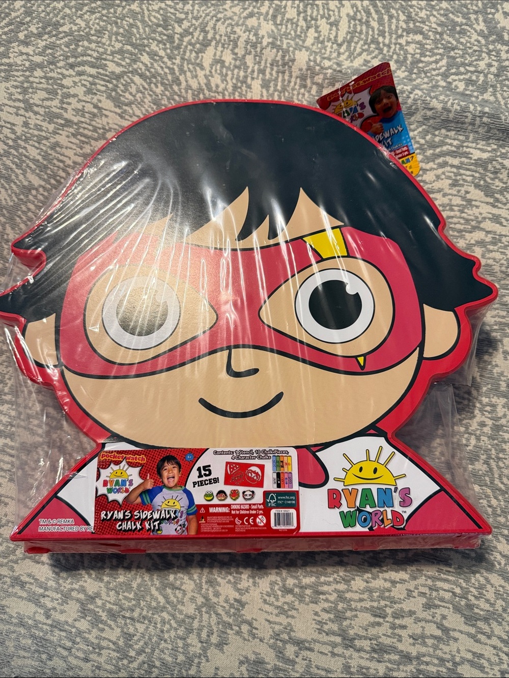Kids Red Superhero Chalk Kit